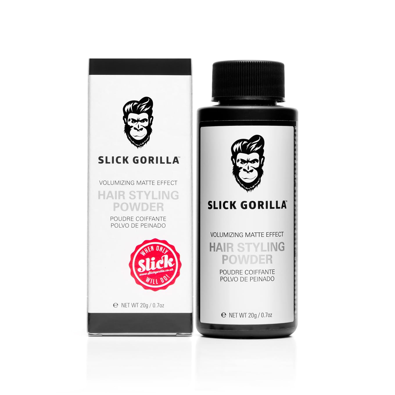 Slick Gorilla 20 ml Powder Perfetto Maschile, Volumizzante con Finire Matto, Tenuta per 24 Ore, Volume e Textura Instant